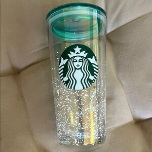 Starbucks Teal and White Speckled Christmas Tumbler